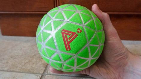 Size-wise, the Gameball falls somewhere between a softball and basketball, and definitely hits a sweet spot.